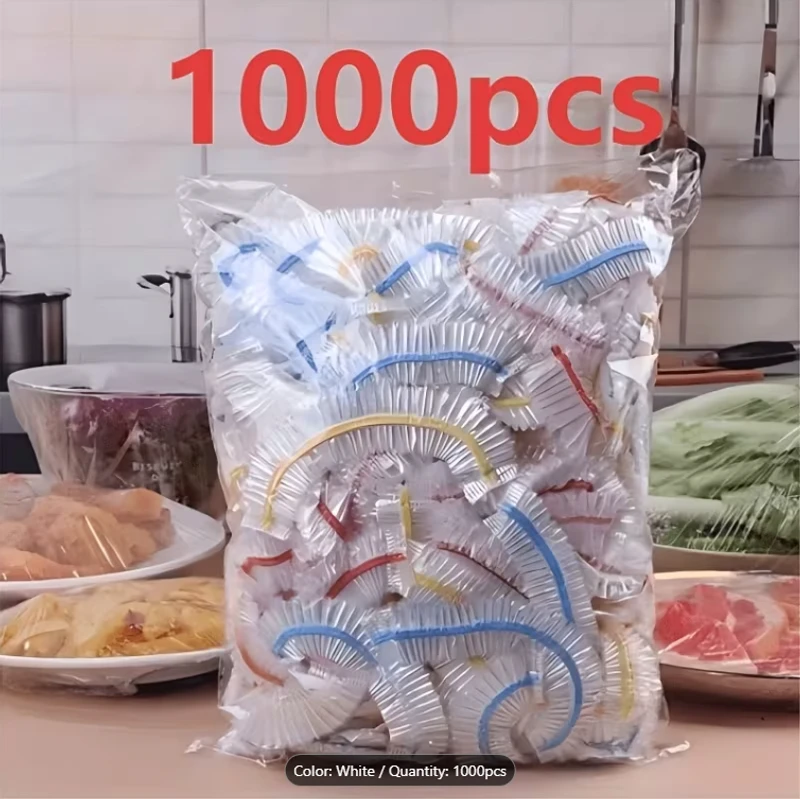 1000 Reusable Stretchable Storage Lids for Round Pots, Bowls, and Cups – Air-Tight, Food-Safe